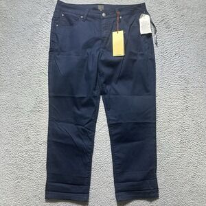 Jag Women's Low Rise Straight Leg Stretch Denim Jeans Size 14 Blue